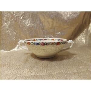 Crown Ducal Bouillon Floral Design China Gainsborough England Vintage Bowl
